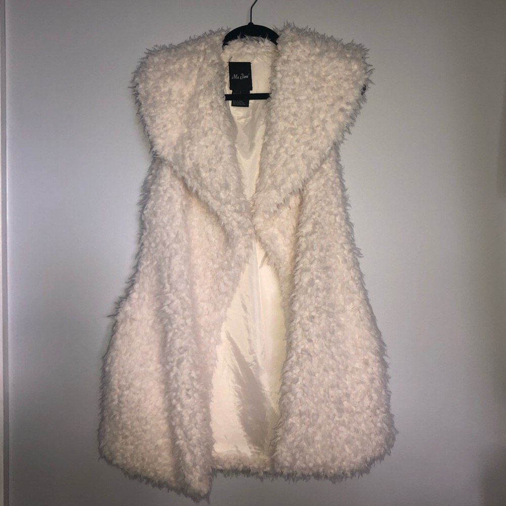 White, Fluffy Vest